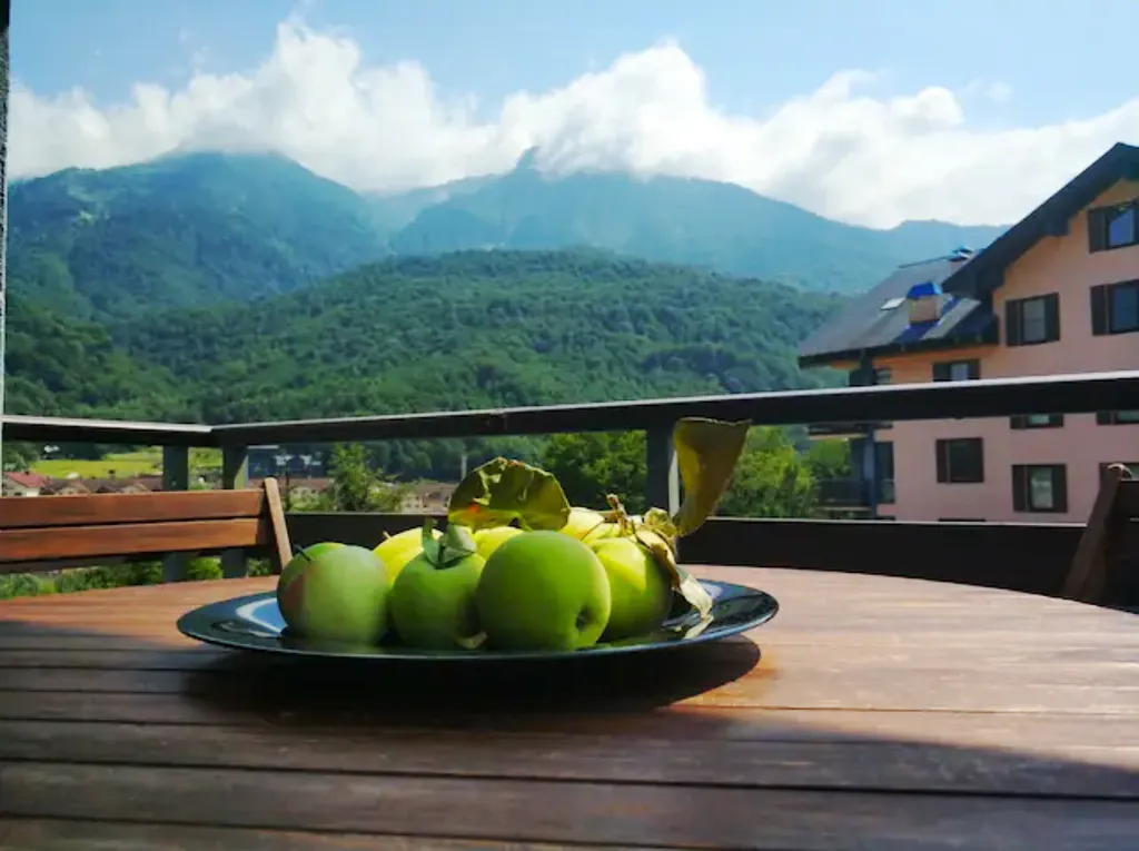 Квартира с балконом с видом на горы