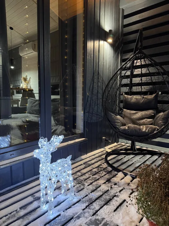 Уютный дом с сауной, в стиле барнхаус, недалеко от реки