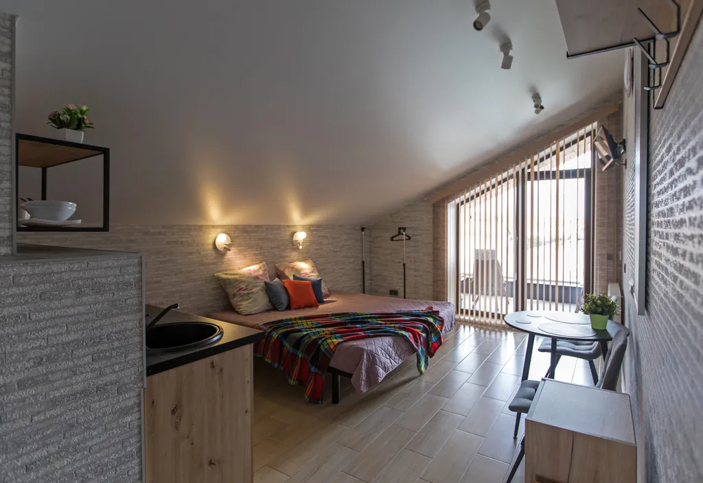 Квартира Квартира Уютная студия в 15 минутах ходьбы от западного пляжа — Зеленоградск