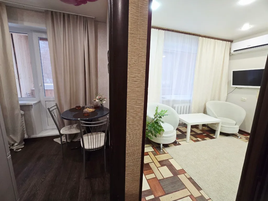 Уютная студия с круглой кроватью