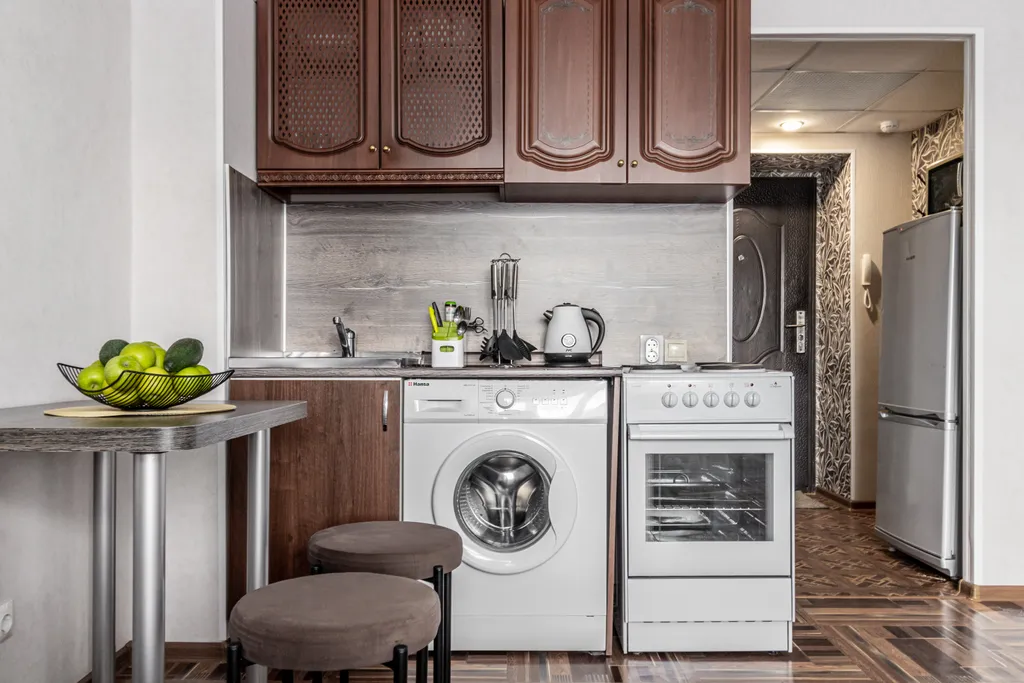 Уютная светлая студия с видом на набережную