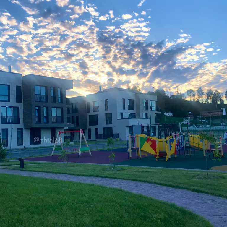 Ohtaloft апартаменты с террасой рядом с Охта парком