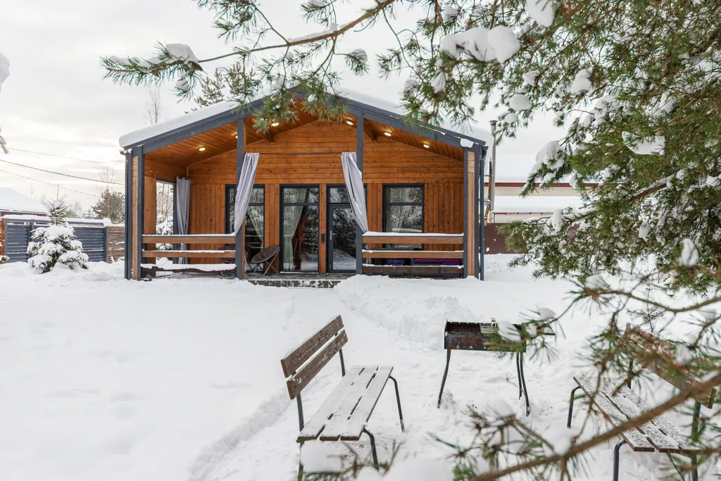 Уютный барнхаус с видом на лес