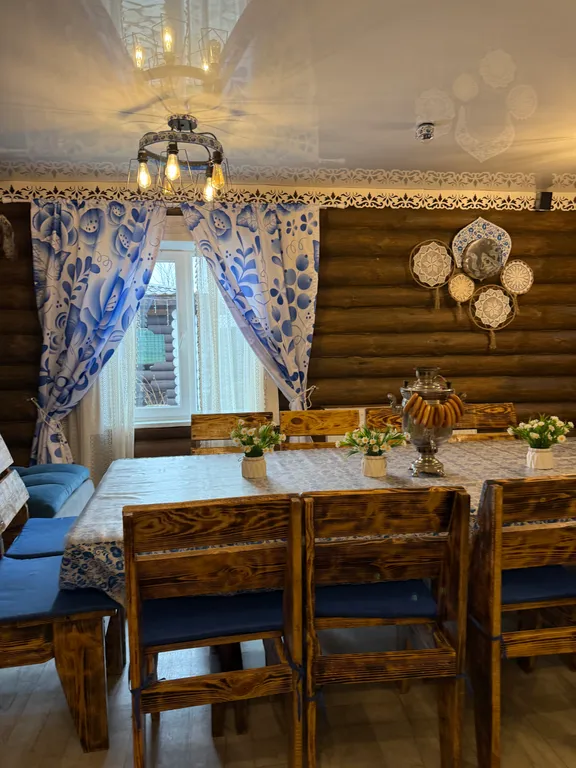 Дом в русском стиле Гжель