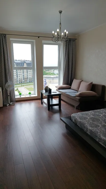 Уютная квартира с панорамными окнами в пол и красивым видом на парк