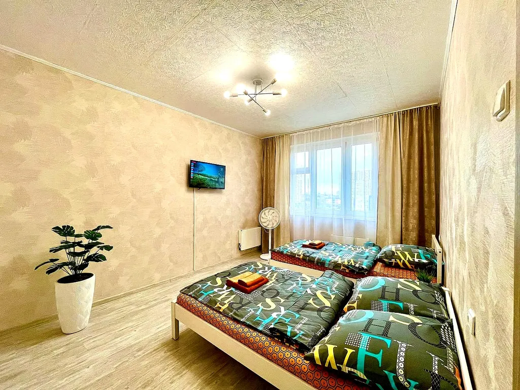 Уютная 2-комнатная квартира для 1-5 гостей, с раздельными комнатами