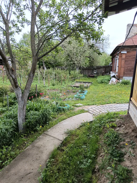 Деревенская изба на тихой улочке