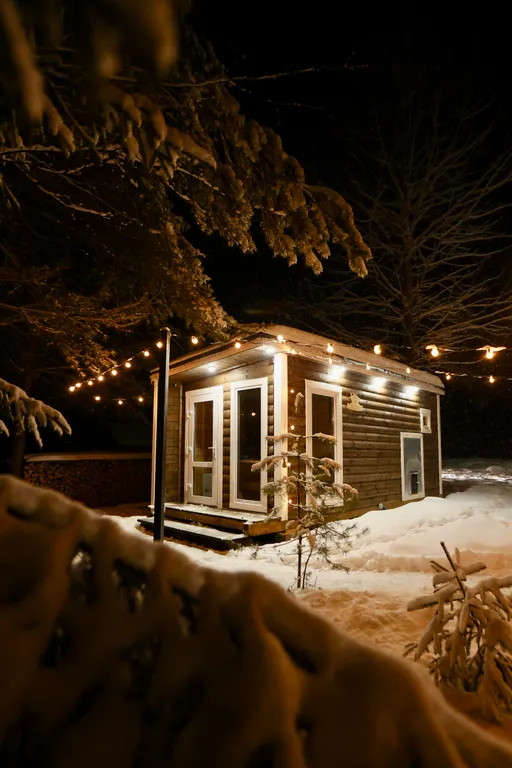 Уникальный купольный дом среди хвойного леса