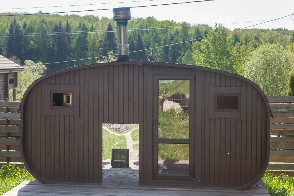 Афрейм (дом-шалаш) ОСЕНЬ с баней