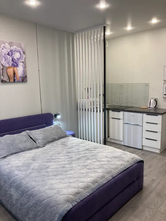 Студия с дизайнерским ремонтом