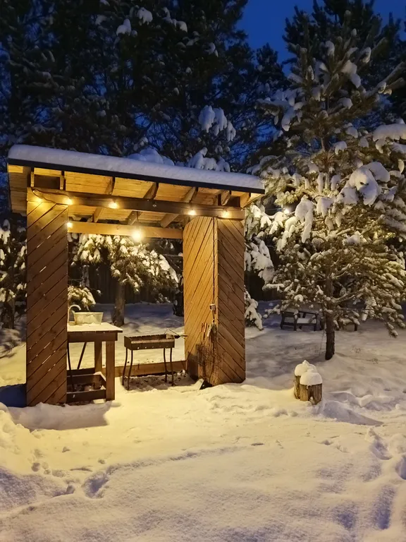 Домик с баней и купелью на дровах на участке 20 соток