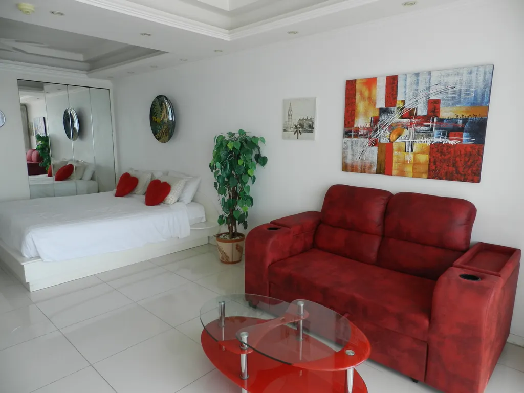 Студия с фронтальным видом на море у пляжа Джомтьен