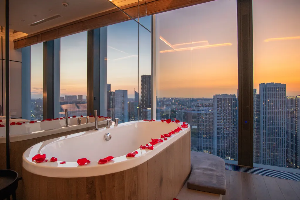 Квартира Sky city moscow ванна у окна, закатная сторона, premium дизайн — аренда посуточно в Москва