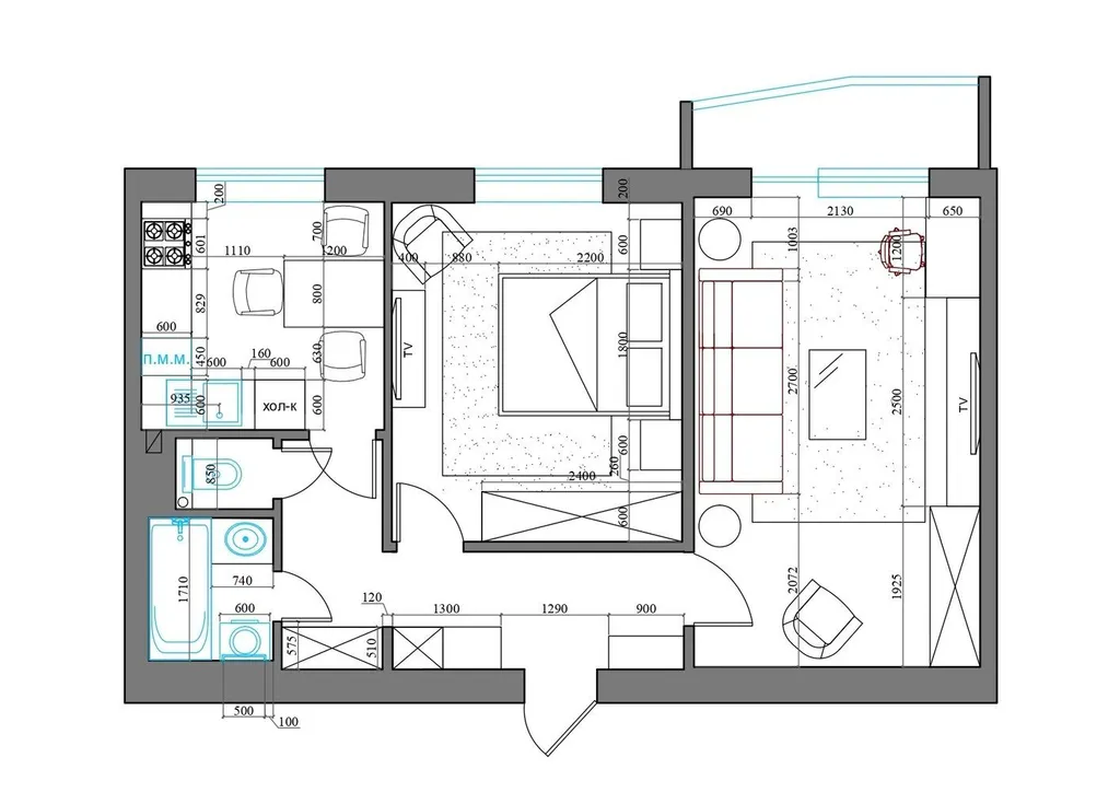 2-комнатная Квартира