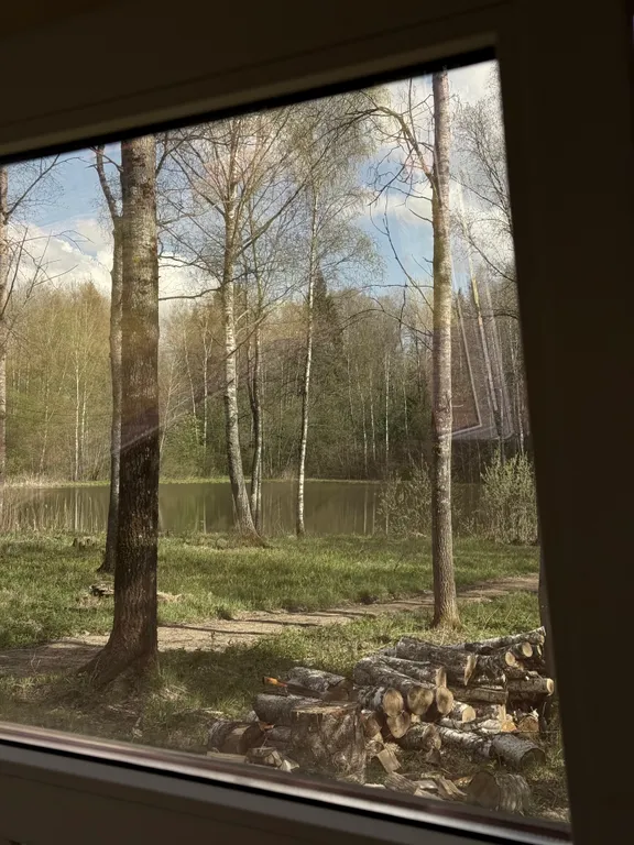 Дом у лесного озера с баней и чаном под Переславлем-Залесским