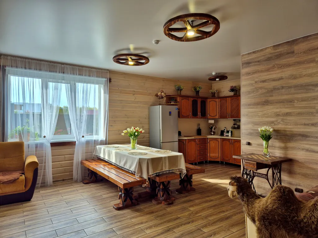 Чудесный дом с сауной и горячей купелью на побережье водохранилища