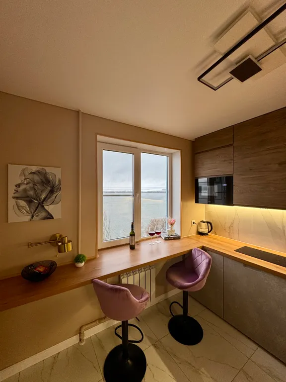 Видовая квартира на набережной! Вид на Море и НВАЭС!Кровать King Size