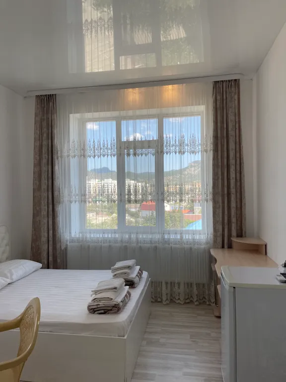 Четырёхместный номер  люкс с балконом с видом на город и горы