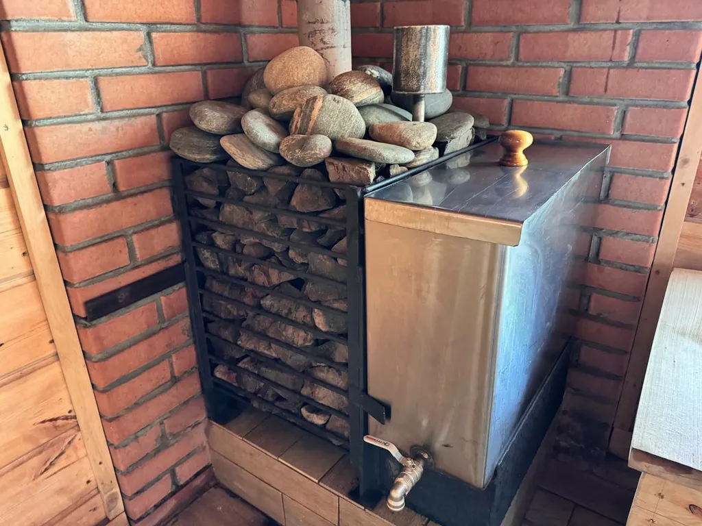 Спа домик с баней и чаном в скандинавском стиле