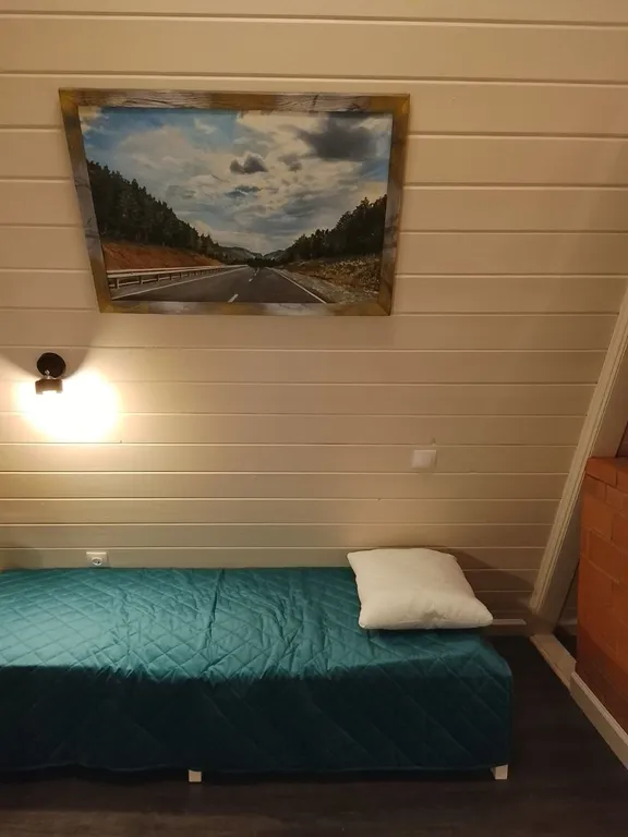 Большой дом А-Фрейм среди молодого елового леса