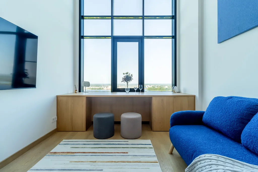 Двухуровневые апартаменты с видом на Волгу