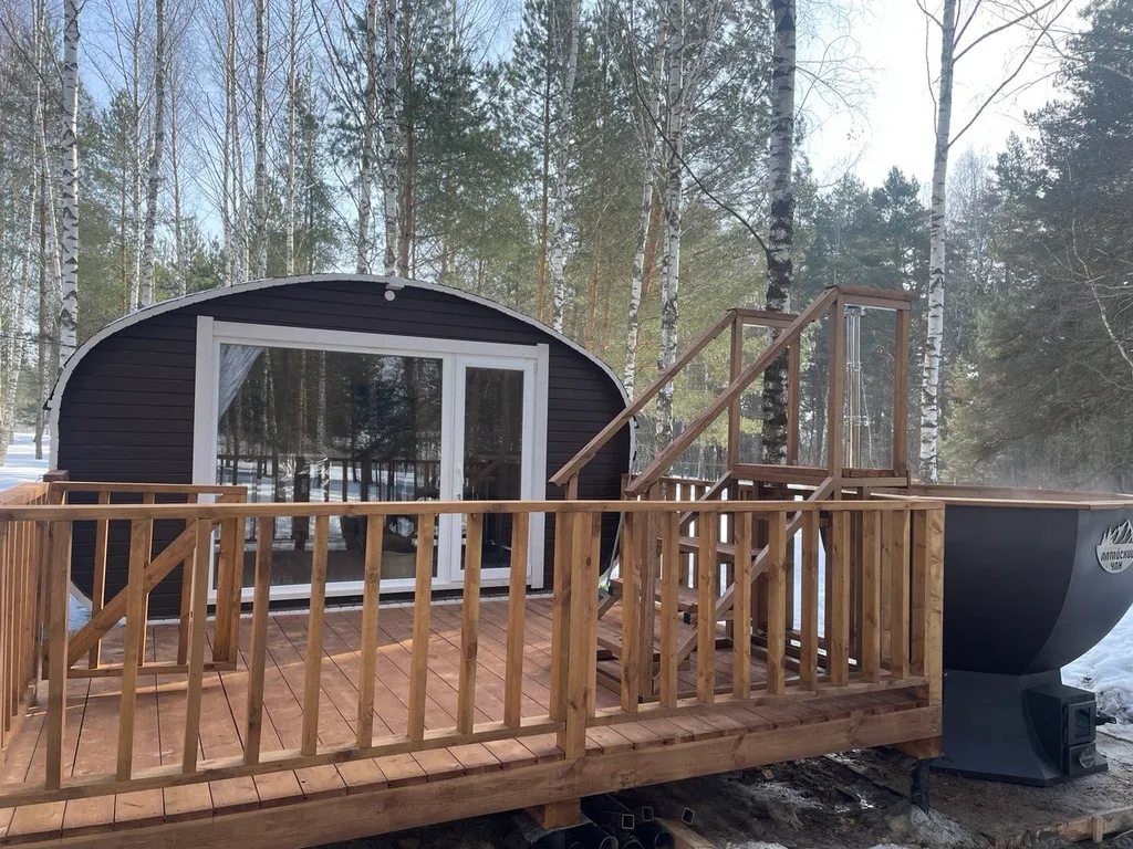 Отдых в лесу с баней и горячим чаном