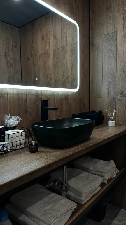 Стильный дом с панорамным видом и банным чаном