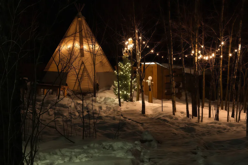 Индейский домик (типи) на Семейной мини-ферме Фазенда