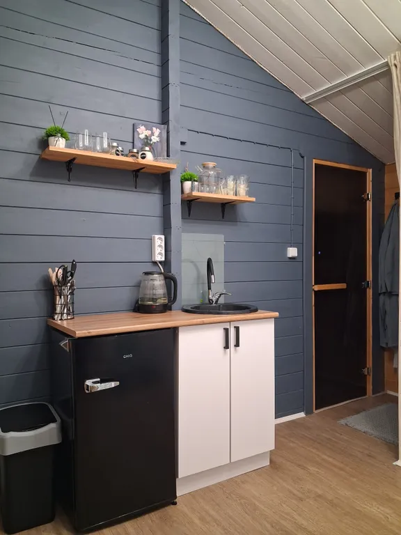 Дом 30m2 — чан, панорамные окна, открытая терраса