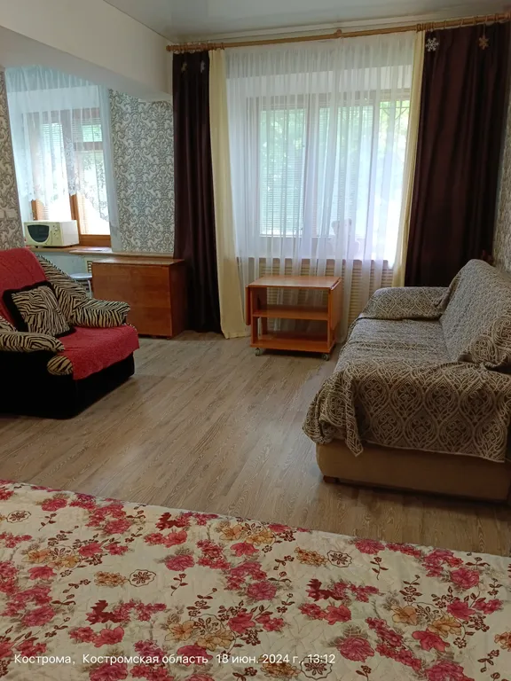 Двухкомнатная у Волги, 6 раздельных спальных мест