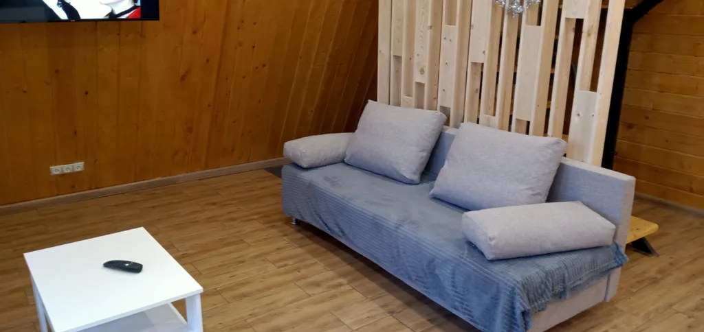 Большой а-фрейм дом с баней с сибирским чаном