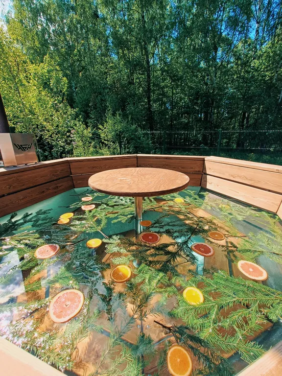 Дом в лесу с баней и чаном