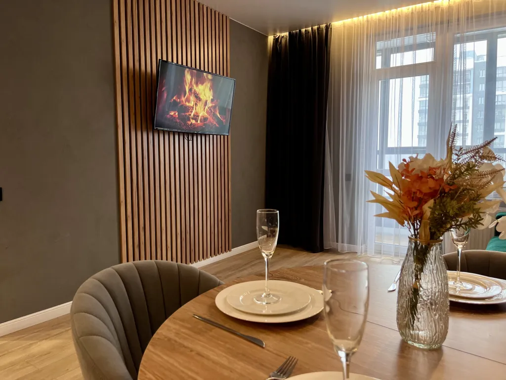 Современная квартира в тихом районе, спокойный отдых