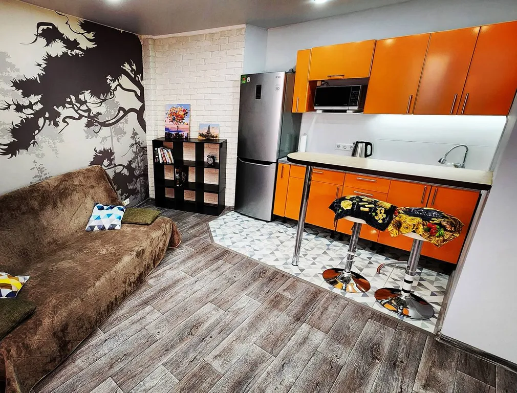 Квартира Квартира Евродвушка с видом на центр города — Красноярск