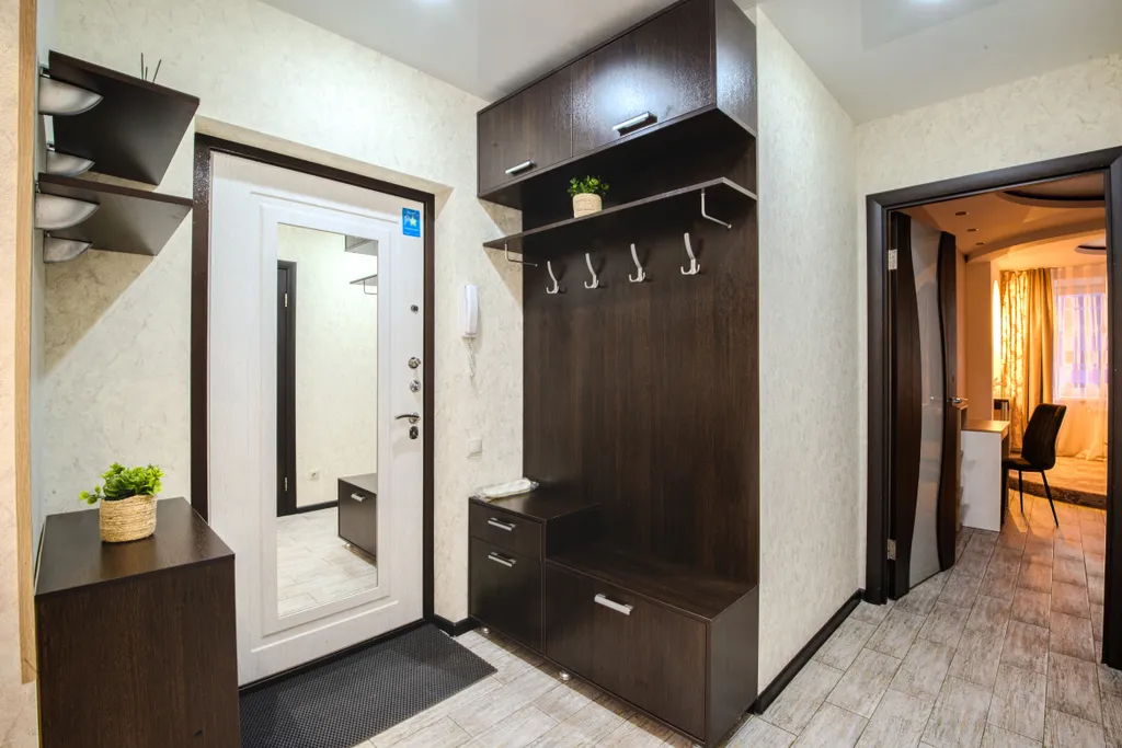 В тихом районе с удобной кроватью, гостиничный сервис, бесконтактно