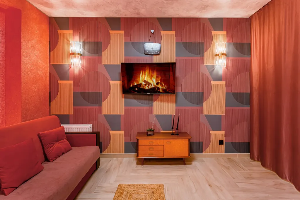 Квартира Red красный apartments квартира премиум с дизайнерским ремонтом — Мирное