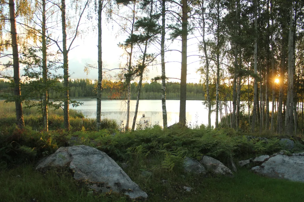 Коттедж Вилла Yksi c видом на озеро и зоной барбекю — Приозерск