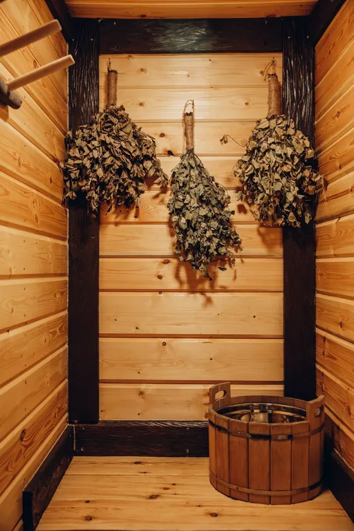 Домик в лесу с баней и чаном, A-frame Forest story