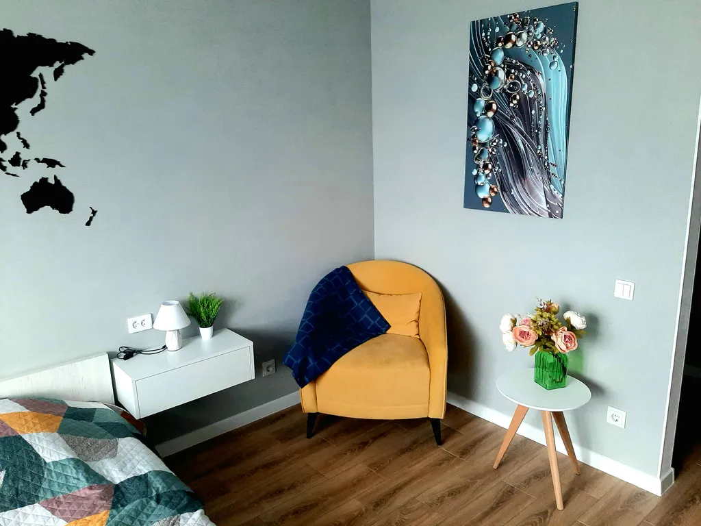 Уютная квартира с современным ремонтом, в новом доме.