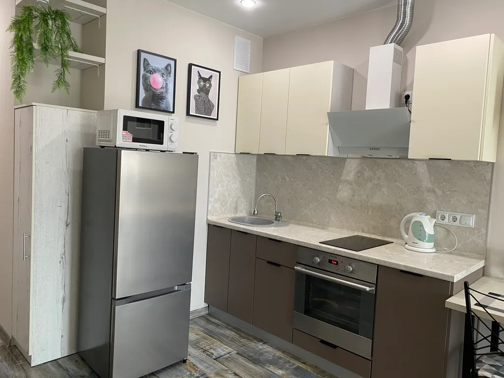 Большая светлая студия в новом доме, удобное бесконтактное заселение