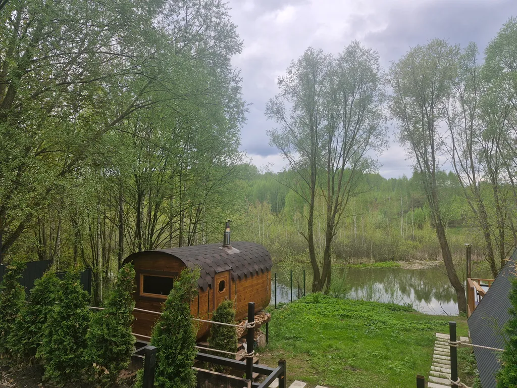 Коттедж А-фрейм с видом на озеро и лес — Казань