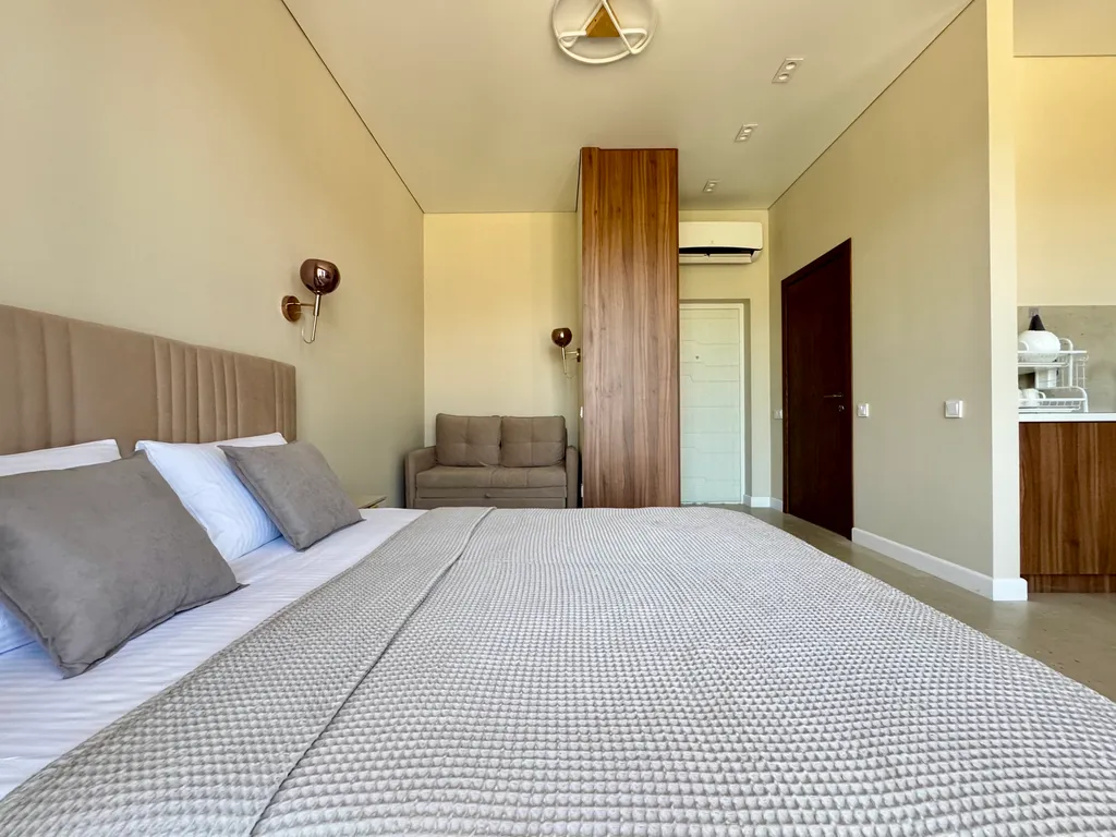 Квартира Квартира Делюкс с балконом и видом на горы и реку — Лазаревское