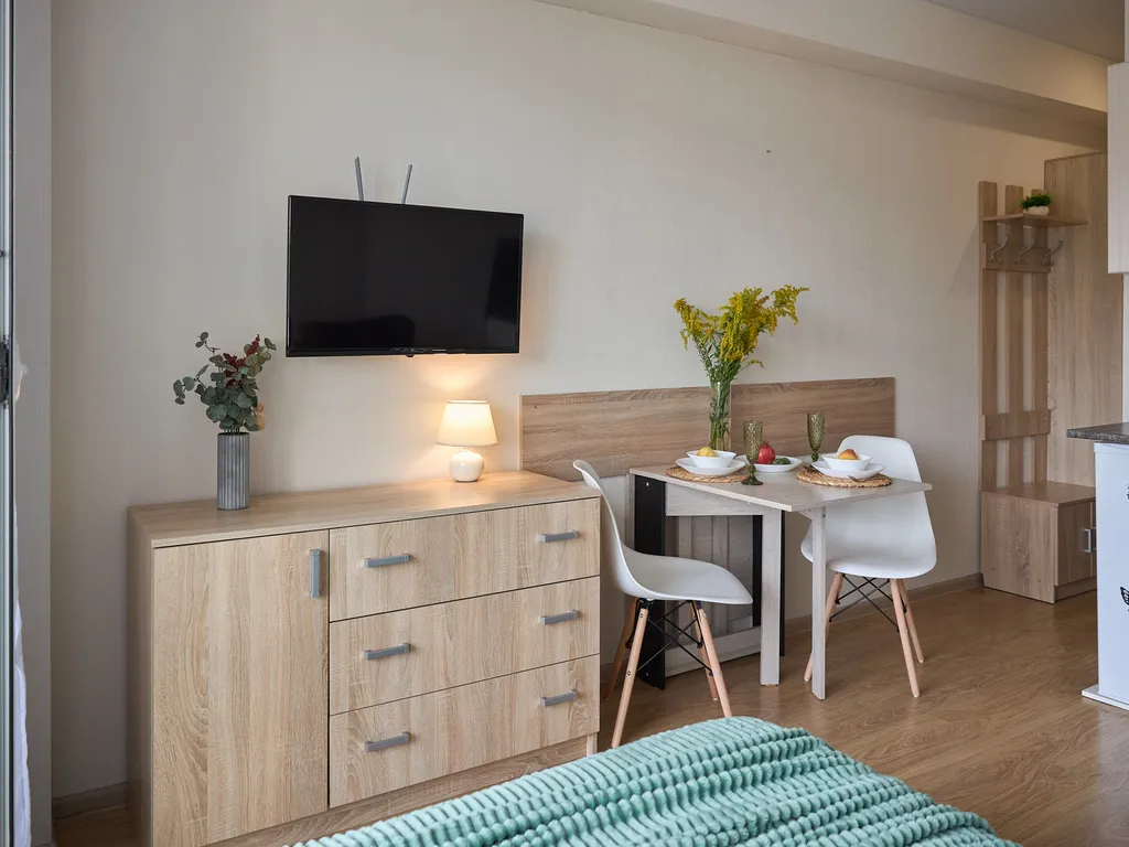 Студия с потрясающим видом на море и горы