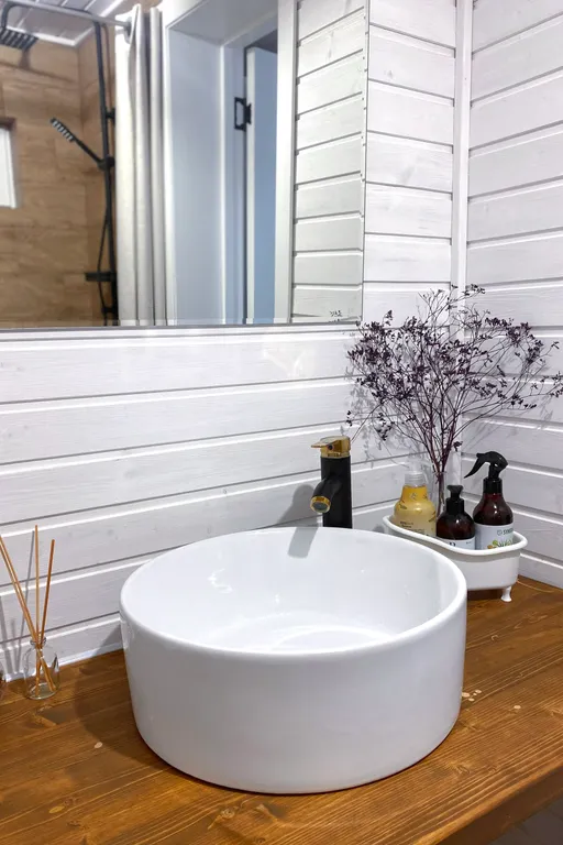 Коттедж А-фрейм коттедж Лимон с бассейном — Прасковеевка