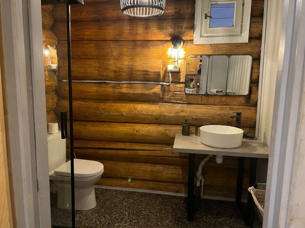 Шале дровяная баня и чан в подарок