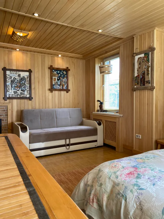 Бассейн в домике шале с сауной и мангалом