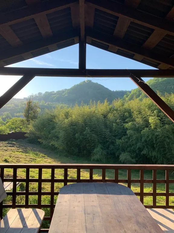 Коттедж Уютные коттеджи в Колхидском лесу на семейной экобазе — Беранда