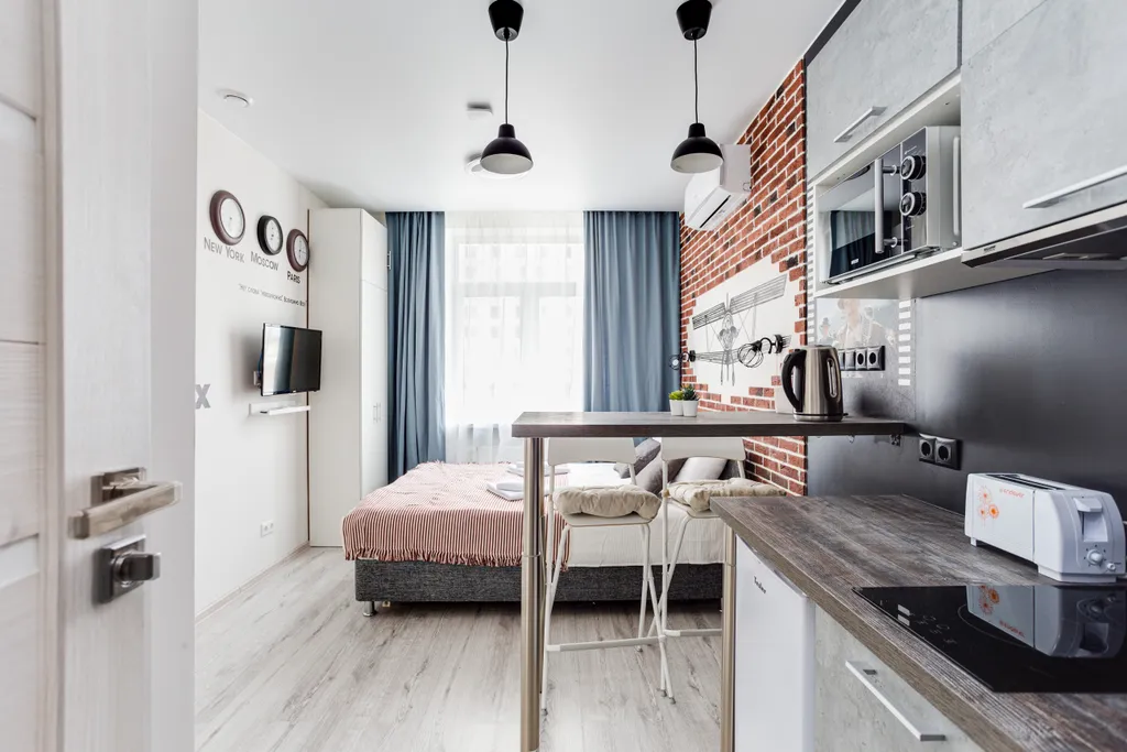 Квартира Стильная студия в 5 минутах пешком от метро и автовокзала Котельники — Котельники