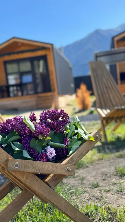 Новый домик с панорамным видом на горы