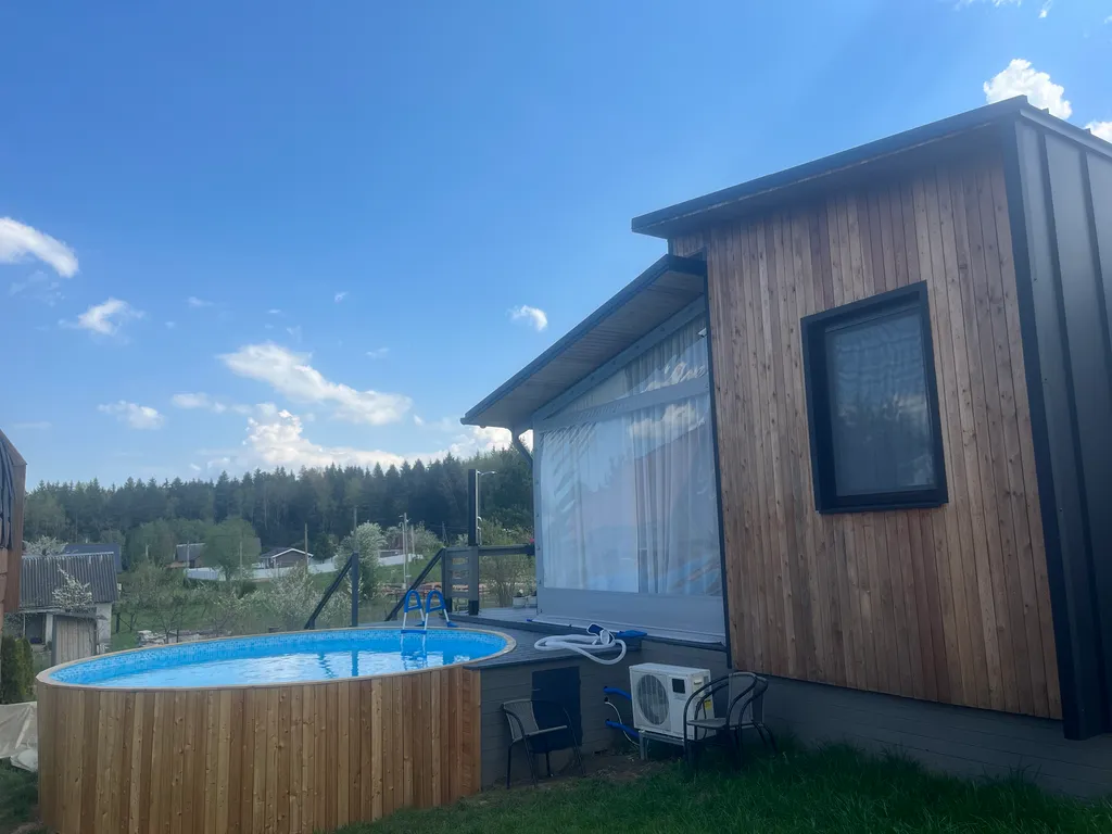 Бунгало Эко Premium из дерева с бассейном